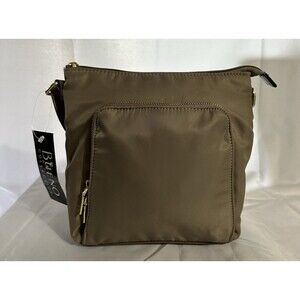 Bueno Casual Nylon Purse Taupe Wallet Crossbody Shoulder Strap Waterproof